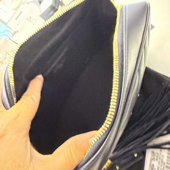 Yves Saint Laurent calfskin Monogram Lou Camera Bag Navy Quilted Crossbody Bag - Picture 4 of 5